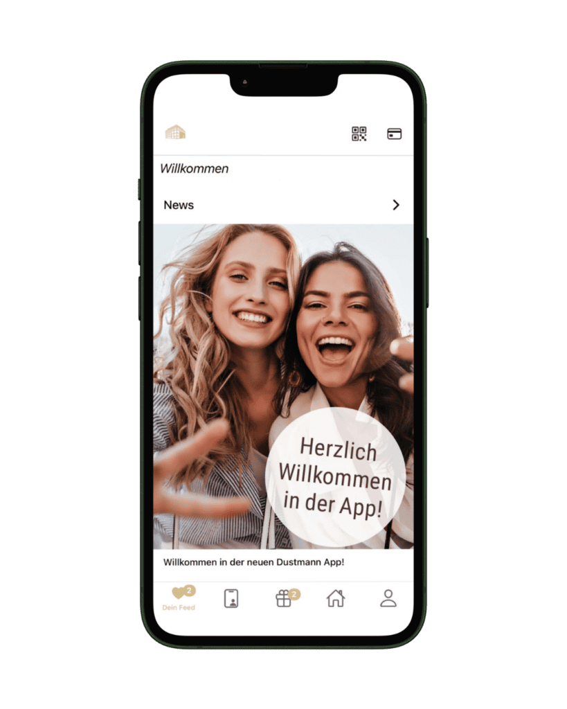 DUSTMANN. App Homefeed mit News
